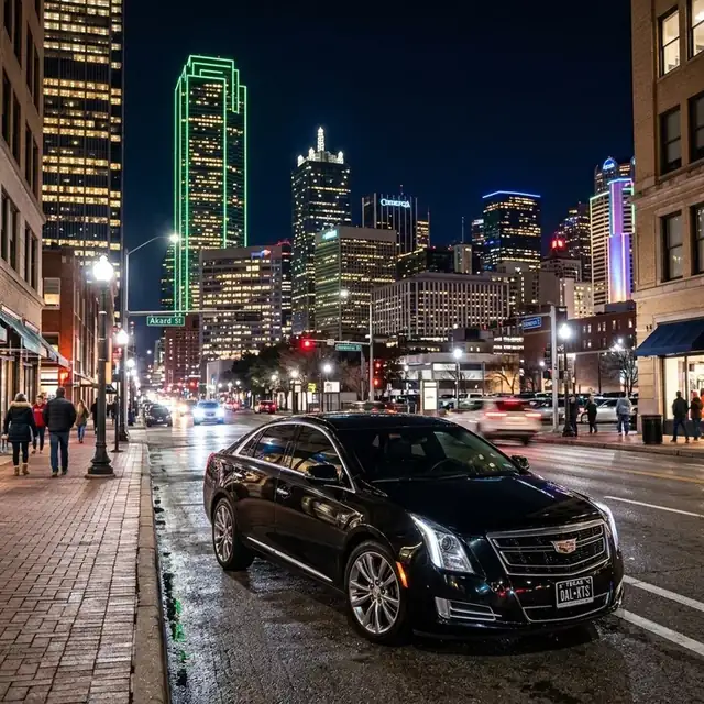 Cadillac XTS in downtown Dallas
